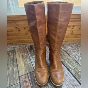 Banana Republic Vintage Brown Leather Knee-High Boots